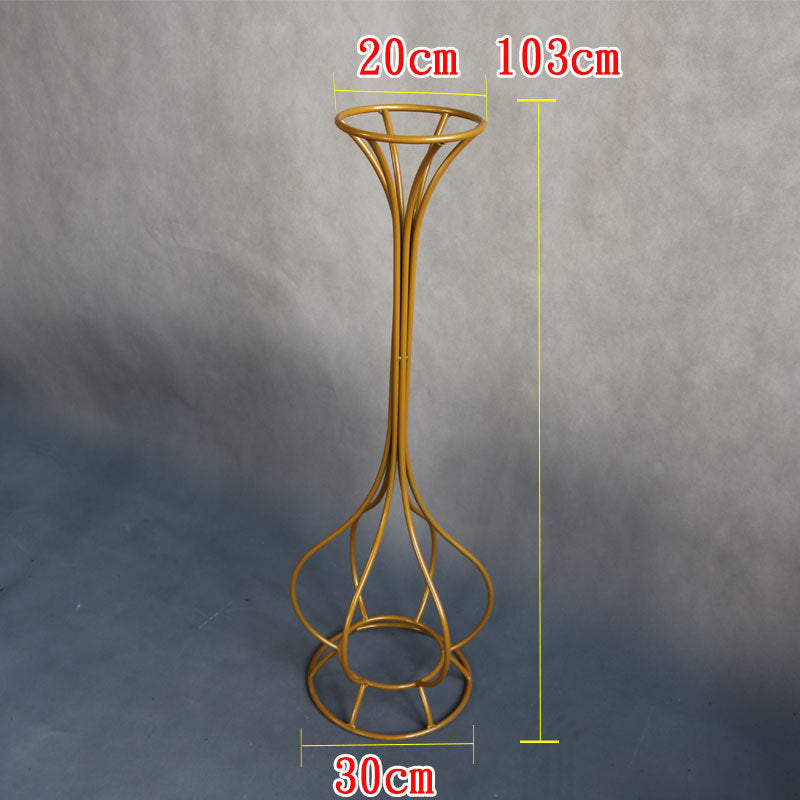 Flash Sale Mocsicka Metal Vase Shape Flowers Decoration Stand for Birthday/Wedding Party