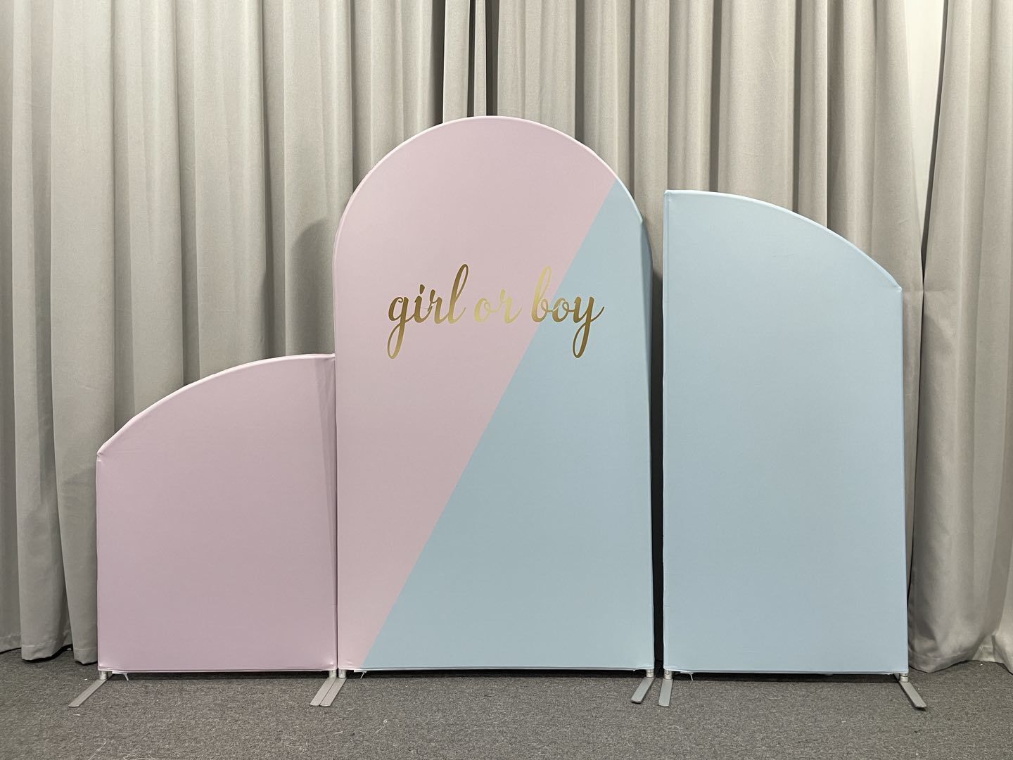 Flash Sale Mocsicka Aluminum Alloy Arch Stand and Double-printed Cover Backdrop for Party Decoration