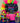 Mocsicka Colorful Neon Lights on Black Brick Wall Round Cover Backdrop-Mocsicka Party