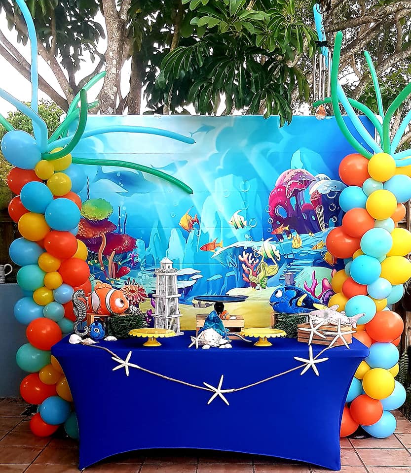 Mocsicka Summer Undersea Theme Backdrop for Party Decoration-Mocsicka Party