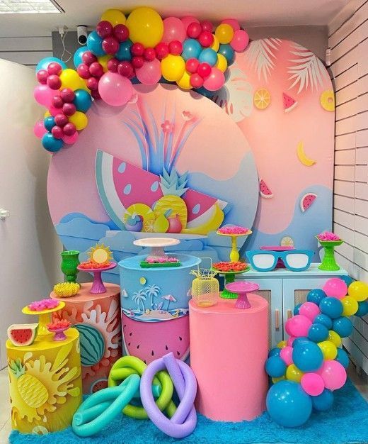 Mocsicka Summer Watermelon Round cover and Cylinder Cover Kit for Party Decoration-Mocsicka Party
