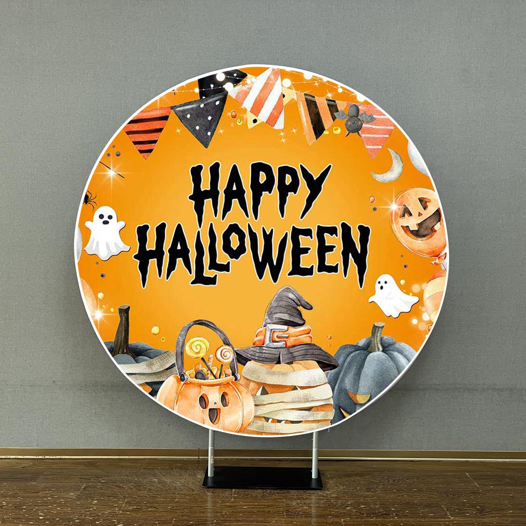 Mocsicka Happy Halloween Party Round Cover