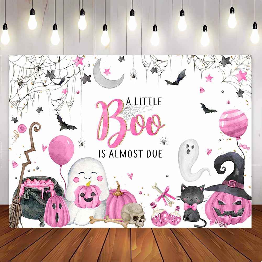 Mocsicka Halloween Babyparty Hintergrund – Rosa, 179,8 X 110 Cm, Mit Seil, Für Fotoshootings & Dekoration