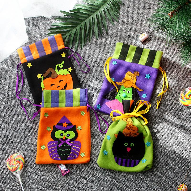 Mocsicka 4Pcs Halloween children's portable candy bags Halloween Accessories