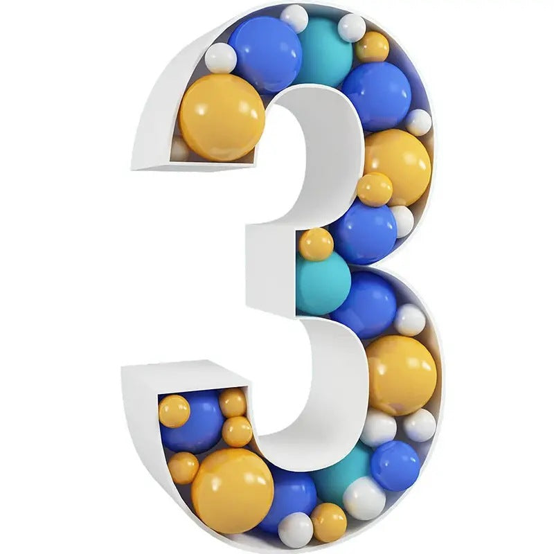 Mocsicka Balloon Number KT Board for Party Decoration