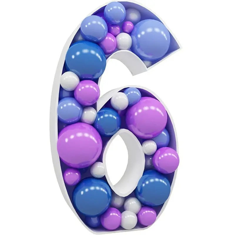 Mocsicka Balloon Number KT Board for Party Decoration