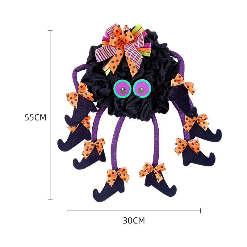Halloween Multi-Legged Witch Wreath Front Door Decoration Props