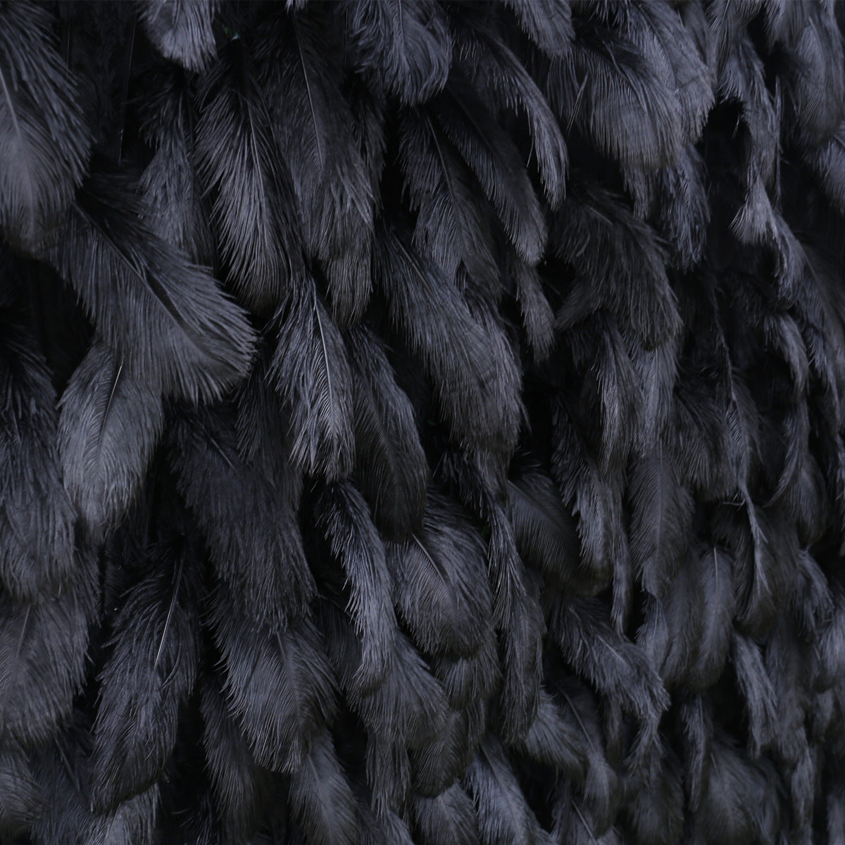 Mocsicka Noble Black Artificial Feathers Flower Wall Wedding Party Decor