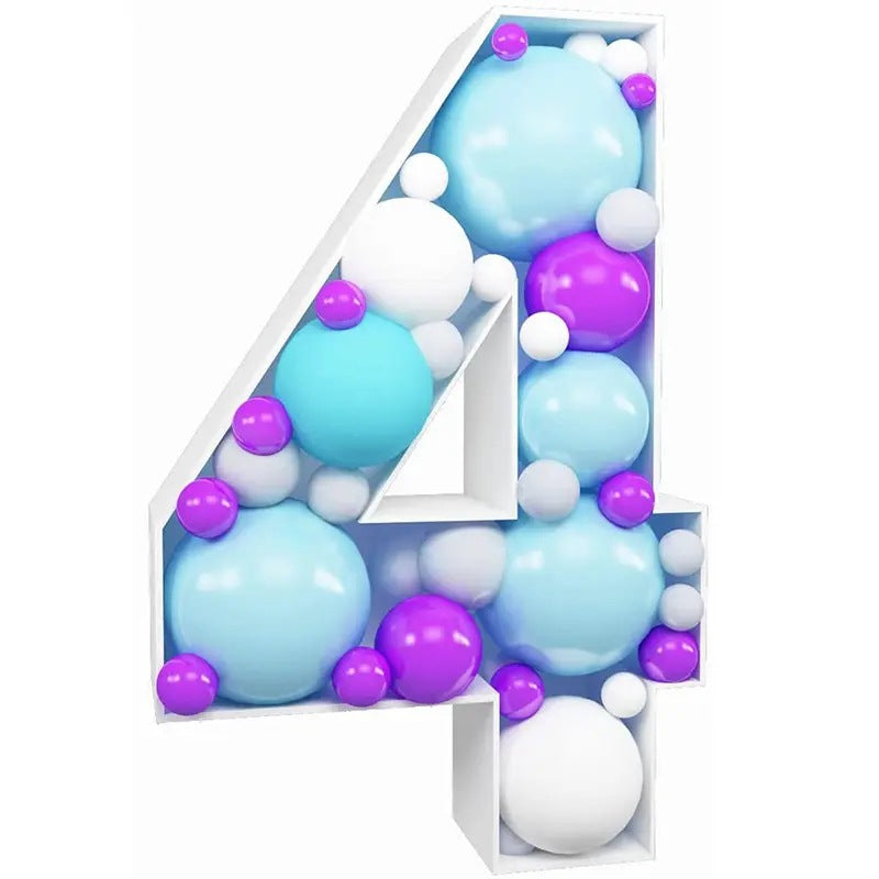 Mocsicka Balloon Number KT Board for Party Decoration