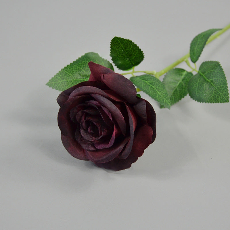 Mocsicka 10PCS Artificial Silk Flowers Realistic Roses Bouquet Long Stem for Wedding Decoration