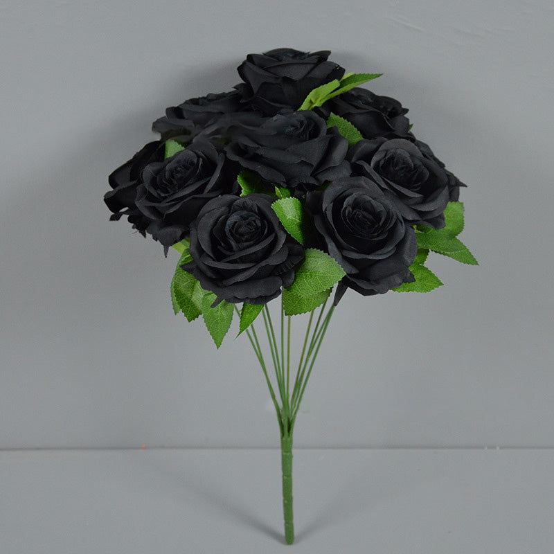 Mocsicka Artificial Rose Bouquet Wedding Decoration - 10Pcs per Bouquet