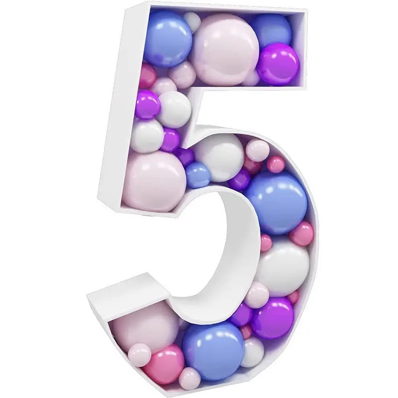 Mocsicka Balloon Number KT Board for Party Decoration