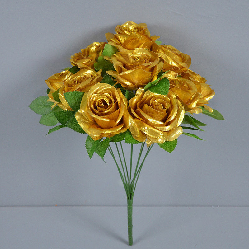 Mocsicka Artificial Rose Bouquet Wedding Decoration - 10Pcs per Bouquet
