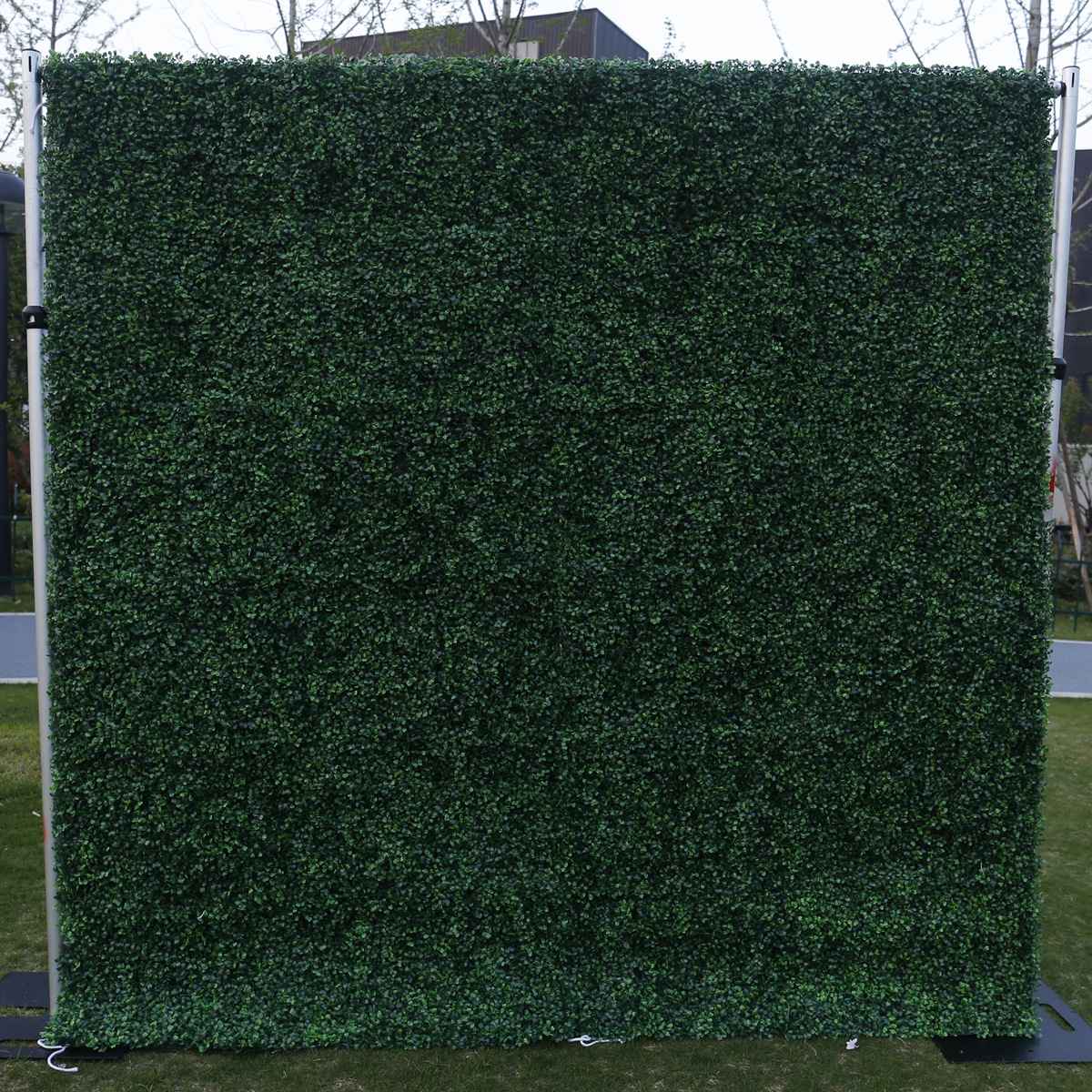 Mocsicka Wedding Green Grass Fabric Artificial Flower Wall Birthday Party Decor