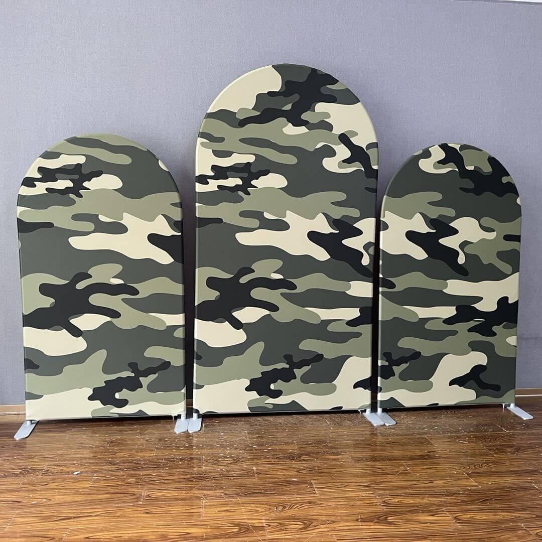 Mocsicka Jungle Green Theme Double-printed Chiara Cover Backdrop for Birthday Party Decoration-Mocsicka Party
