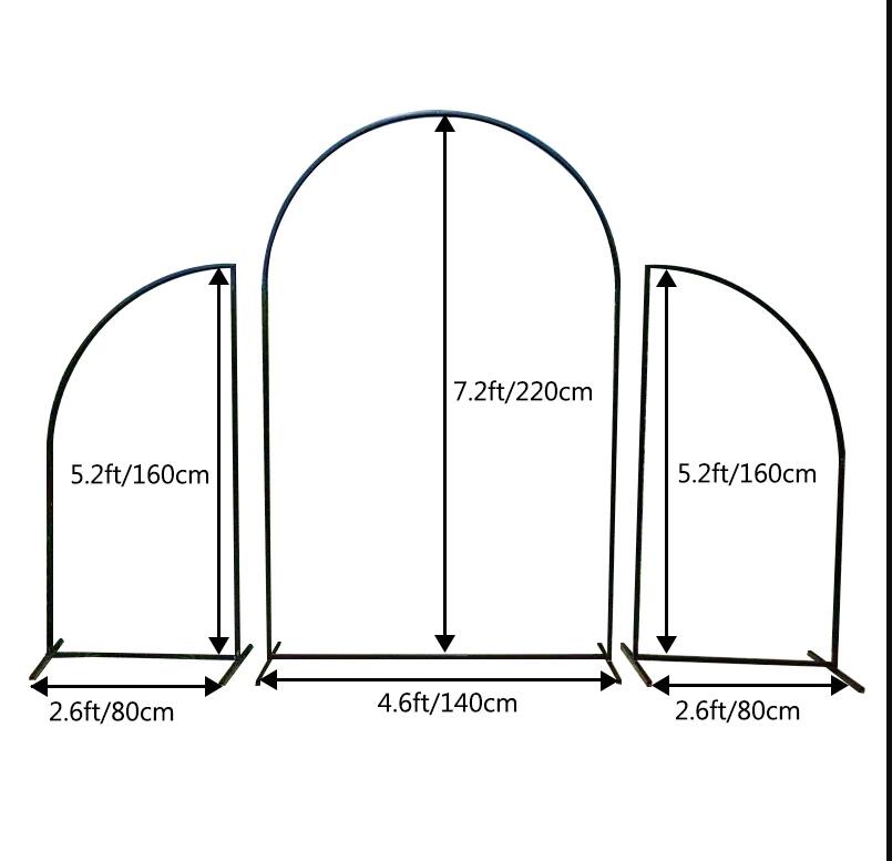 Mocsicka Customize Double-printed Quarter Circle Chiara Cover Backdrop