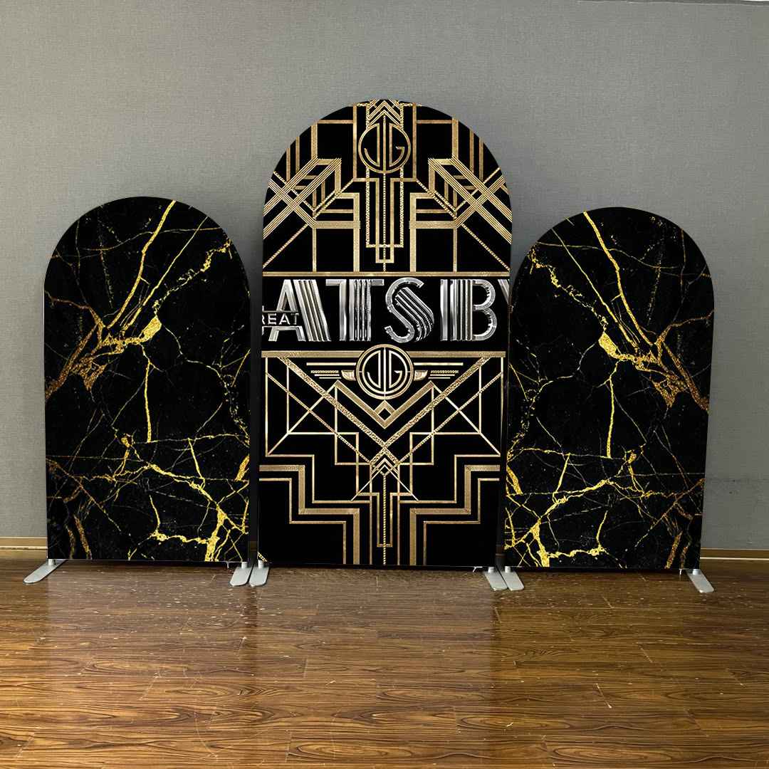 Mocsicka Gatsby Theme Double-printed Chiara Cover Backdrop for Birthday Party-Mocsicka Party