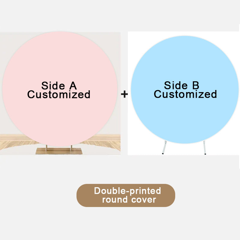 Mocsicka Customize Double-printed Round Backdrop Cover for Party Decoration-Mocsicka Party