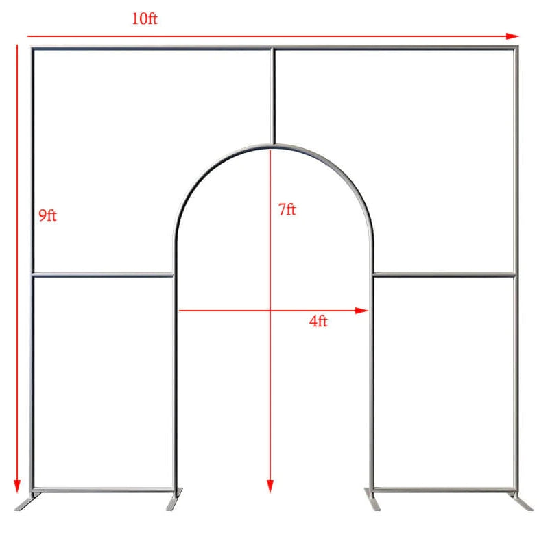 Flash Sale Mocsicka 9x10ft Aluminum Alloy Arch Door Stand and Double-printed Cover Backdrop for Party Decoration-Mocsicka Party