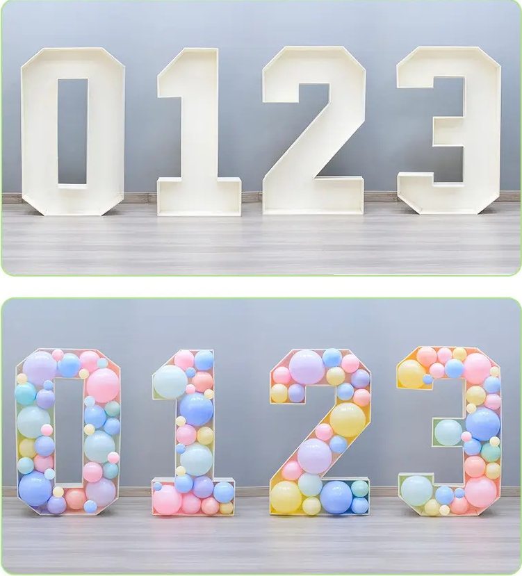 Mocsicka Balloon Number KT Board for Party Decoration