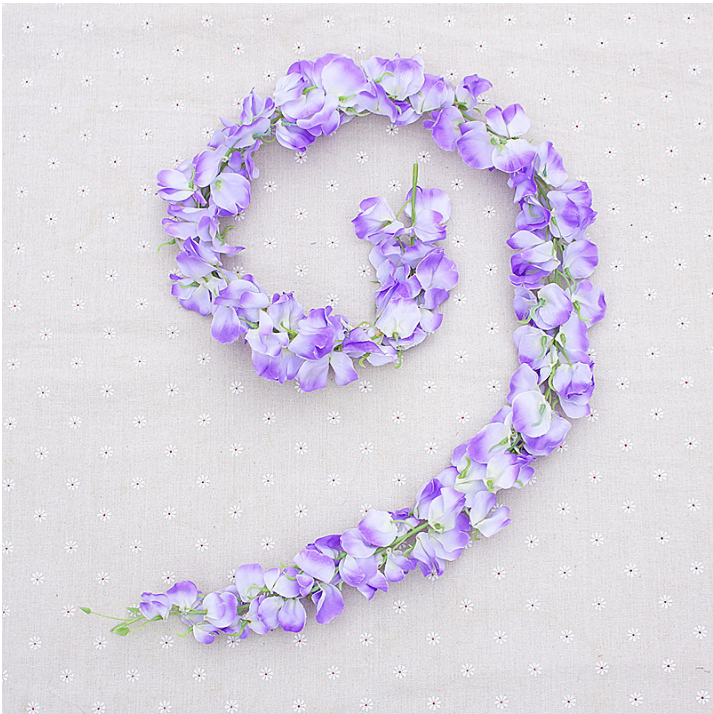 Mocsicka 20Pcs 4ft Artificial Long Flower Strings for Wedding Party Decoration