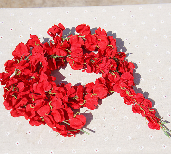 Mocsicka 20Pcs 4ft Artificial Long Flower Strings for Wedding Party Decoration