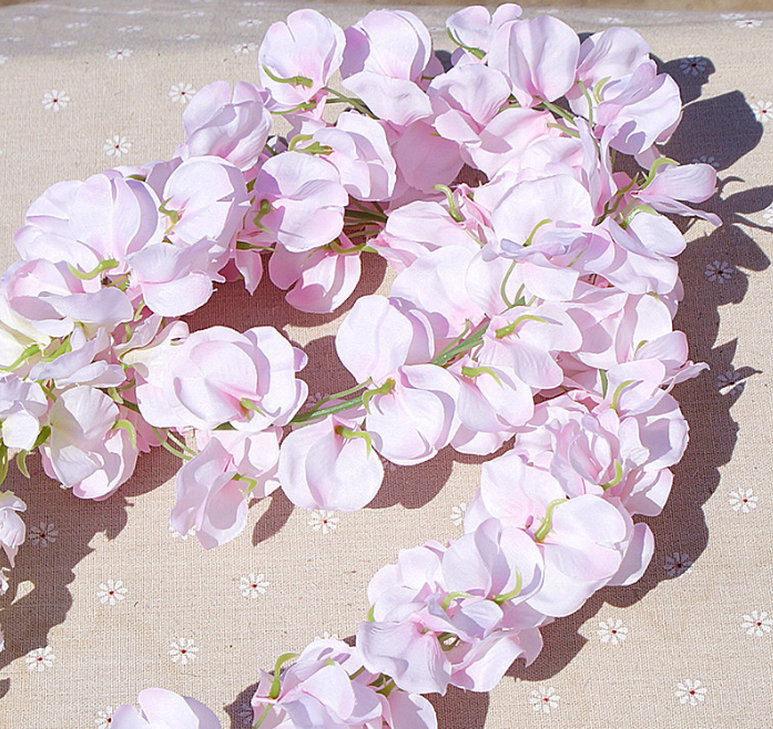 Mocsicka 20Pcs 4ft Artificial Long Flower Strings for Wedding Party Decoration