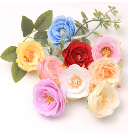 Mocsicka 30pcs 3cm Wedding Decoration Artificial Silk Rose Flower Heads Accessories