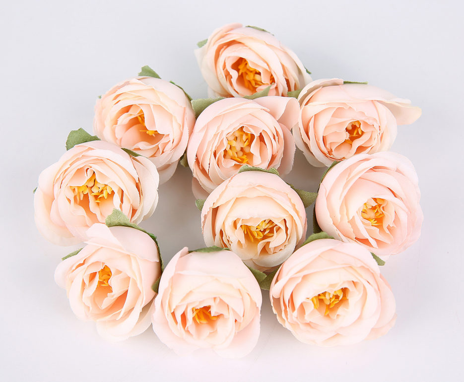 Mocsicka 30pcs 3cm Wedding Decoration Artificial Silk Rose Flower Heads Accessories