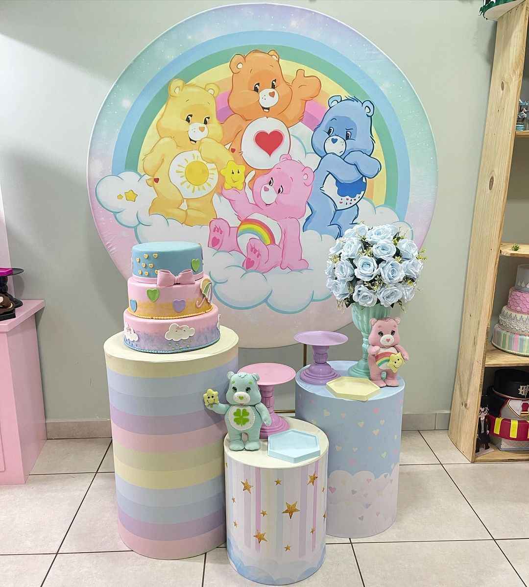 Mocsicka Customize Double-printed Round Backdrop Cover for Party Decoration