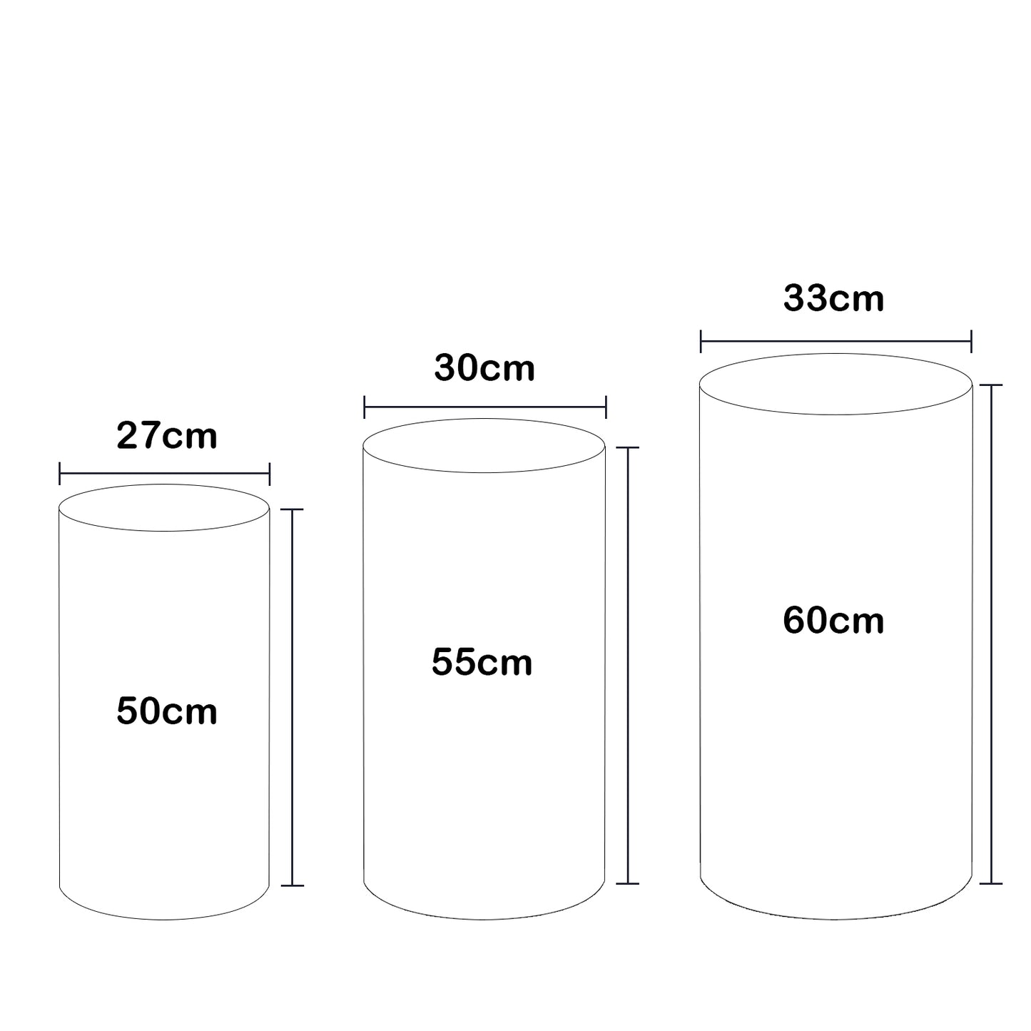 Mocsicka Customize 3pcs/set Cotton Yellow-purple gradient Cylinder Cover