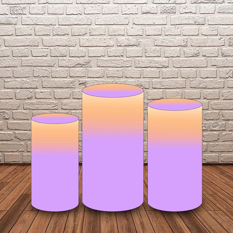 Mocsicka Customize 3pcs/set Cotton Yellow-purple gradient Cylinder Cover-Mocsicka Party