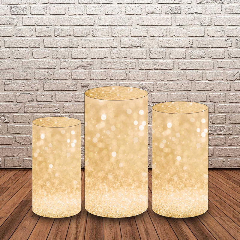 Mocsicka Customize 3pcs/set Cotton Gold Cylinder Cover-Mocsicka Party