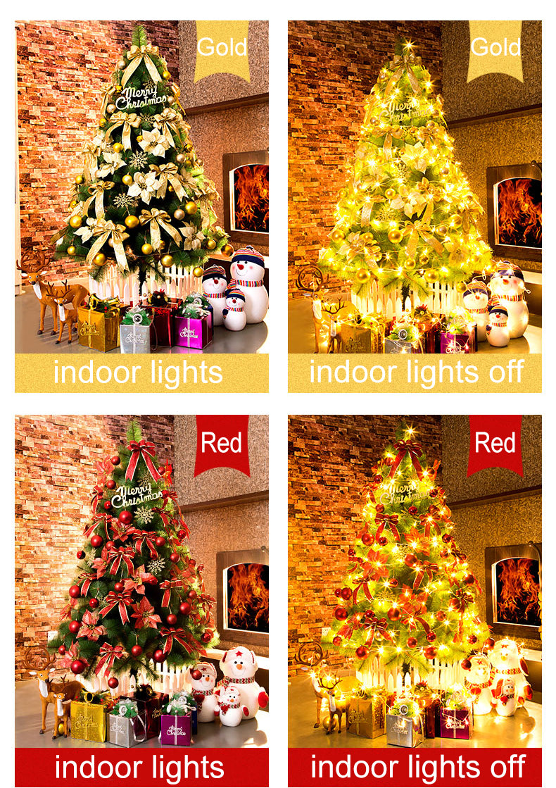 Mocsicka Party Merry Christmas Gold Tree and Pendants Set Christmas decor