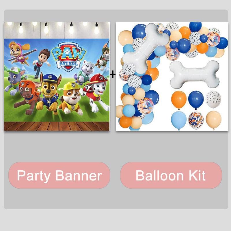 Mocsicka Dog Photo Background Happy Birthday Party Banners and Balloon Kit-Mocsicka Party