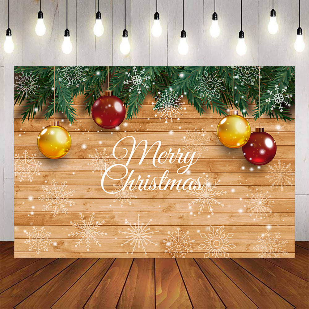 Mocsicka Merry Christmas Wood Decor Background-Mocsicka Party