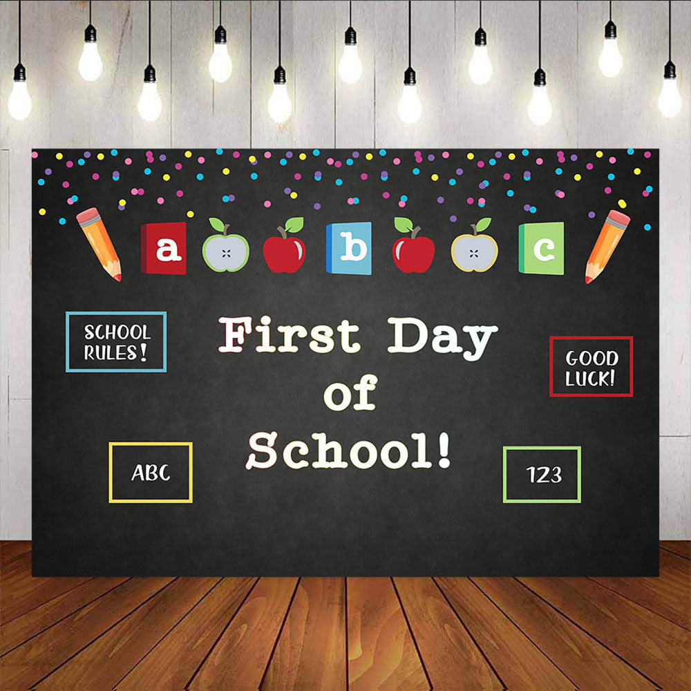 Mocsicka First Day of School Party Supplies Blackboard and Pencil Photo Backdrops-Mocsicka Party