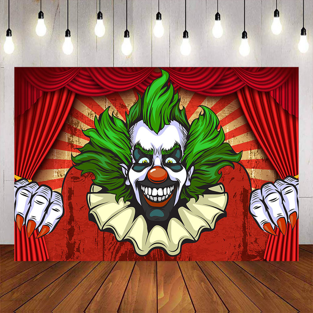 Mocsicka Happy Halloween Amusement Park Clown Background-Mocsicka Party