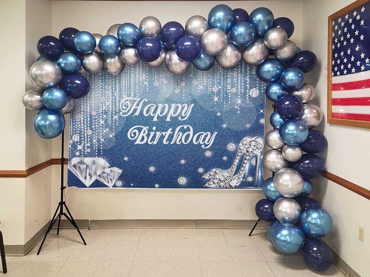 Mocsicka Denim and Dismonds High Heels Happy Birthday Background-Mocsicka Party