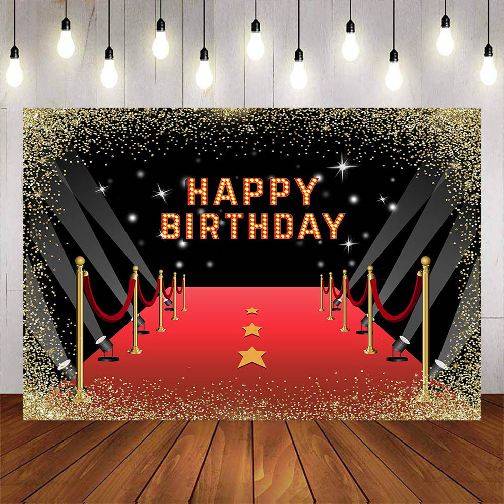 Mocsicka Red Carpet Happy Birthday Party Backgrounds-Mocsicka Party