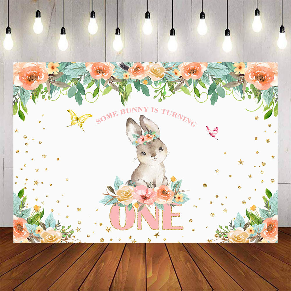 Mocsicka Some Bunny is Turning One Birthday Party Banners-Mocsicka Party