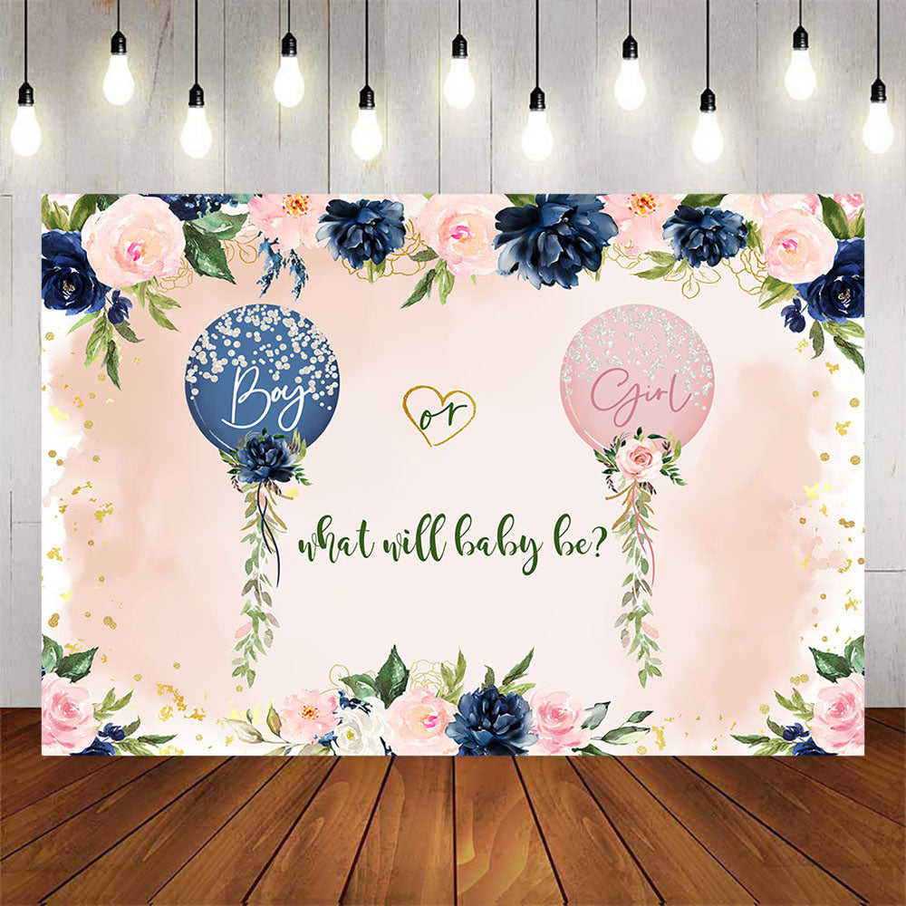Mocsicka Boy or Girl Gender Reveal Baby Shower Party Backdrop-Mocsicka Party