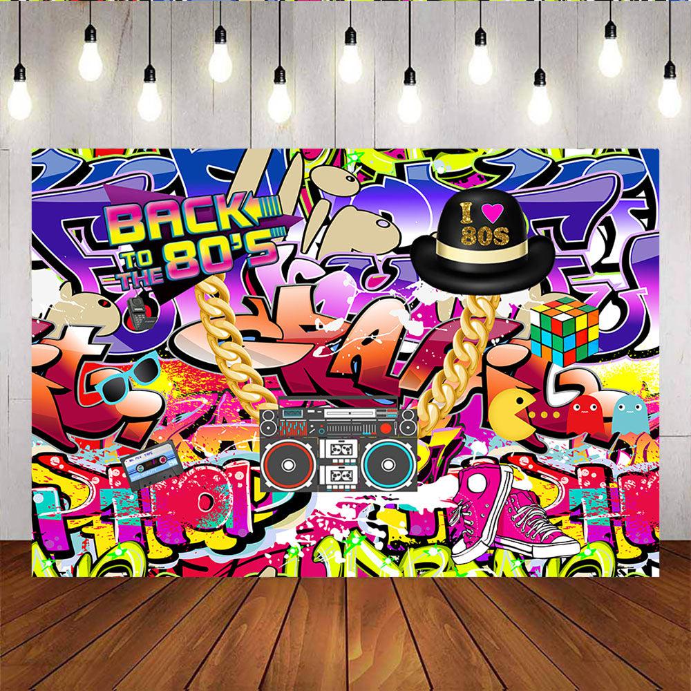 Mocsicka Back to the 90s Big golden chain and Retro radio Photo Background-Mocsicka Party