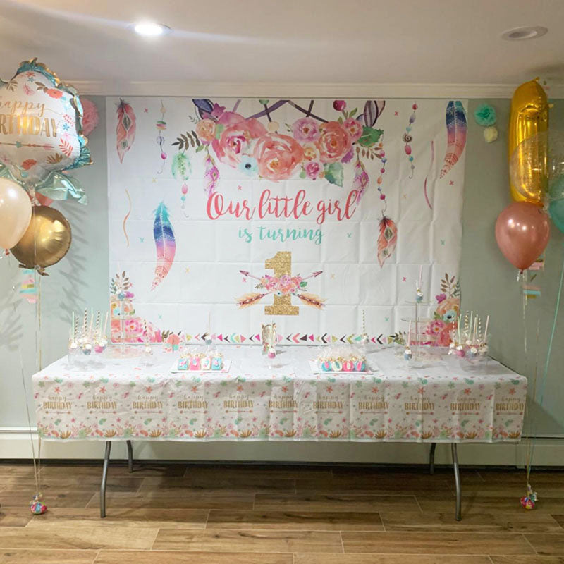 Mocsicka Mexican Fiesta 1st Happy Birthday Backdrop Newborn Backdrops-Mocsicka Party