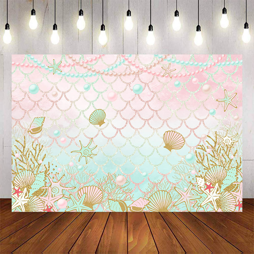 Mocsicka Undersea Mermaid and Pearls Birthday Party Banners-Mocsicka Party