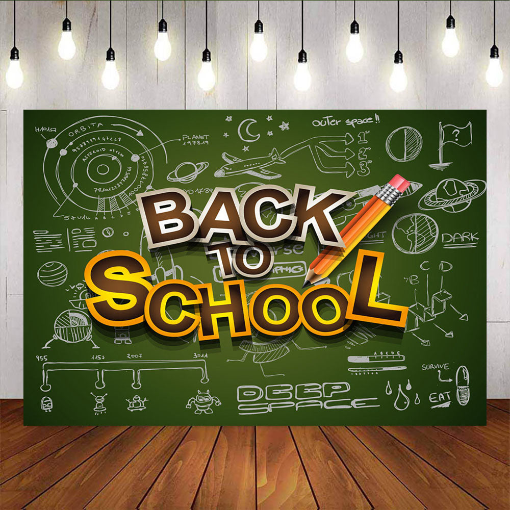 Mocsicka Back to School Party Props Blackboard and Chalk Photo Backdrops-Mocsicka Party