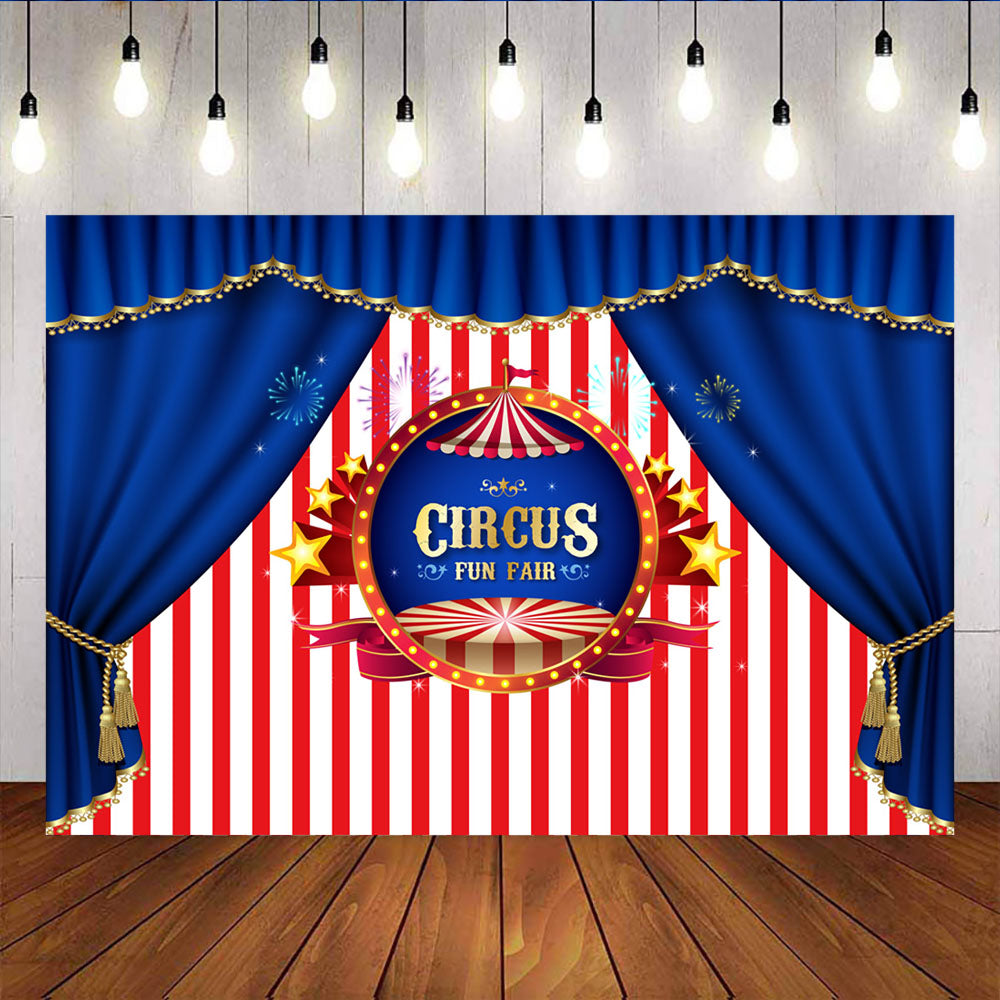 Mocsicka Circus Fun Fair Theme Party Props Fireworks Happy Birthday Background-Mocsicka Party