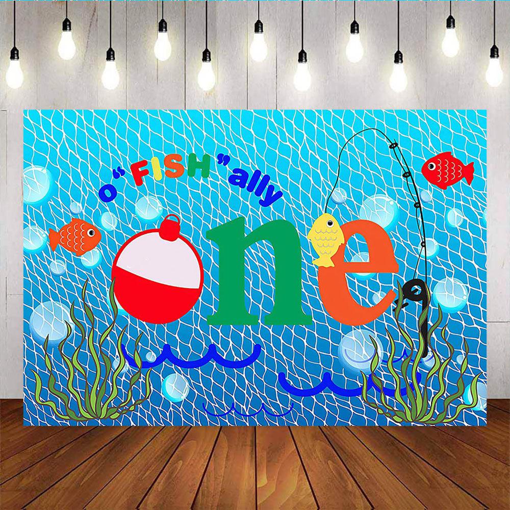 Mocsicka One Theme Party Supplies Go Fishing First Birthday