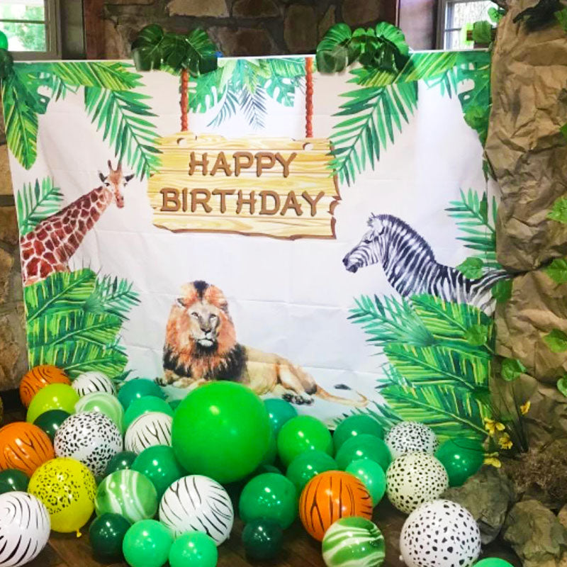 Mocsicka King of the Jungle Birthday Party Backdrop Custom Newborn Background-Mocsicka Party
