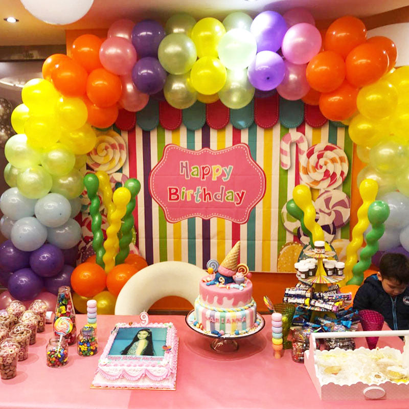 Mocsicka Sweet Candy Birthday Backdrop Color Stripes Newborn Back Ground-Mocsicka Party